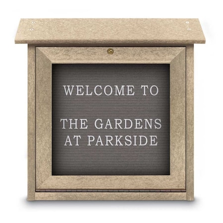 United Visual Products Outdoor Enclosed Combo Board, 48"x36", Black Frame/White Porc & Burgundy UVCB4836ODB-WHTPORC-DBURGU
